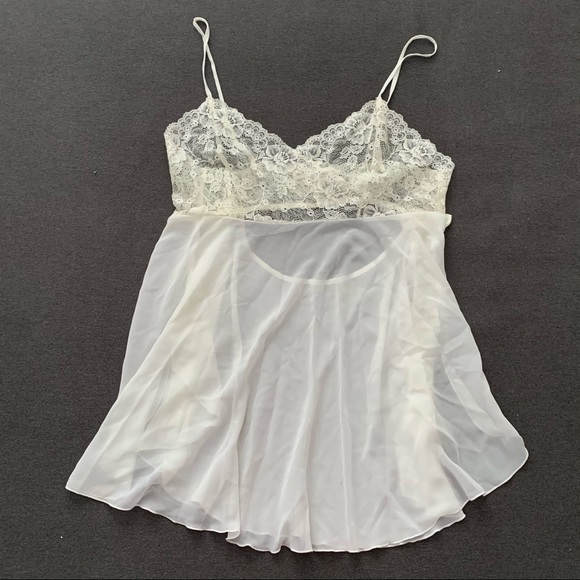 Victoria's Secret Other - Vintage Victoria’s Secret Off-White Babydoll Negligee